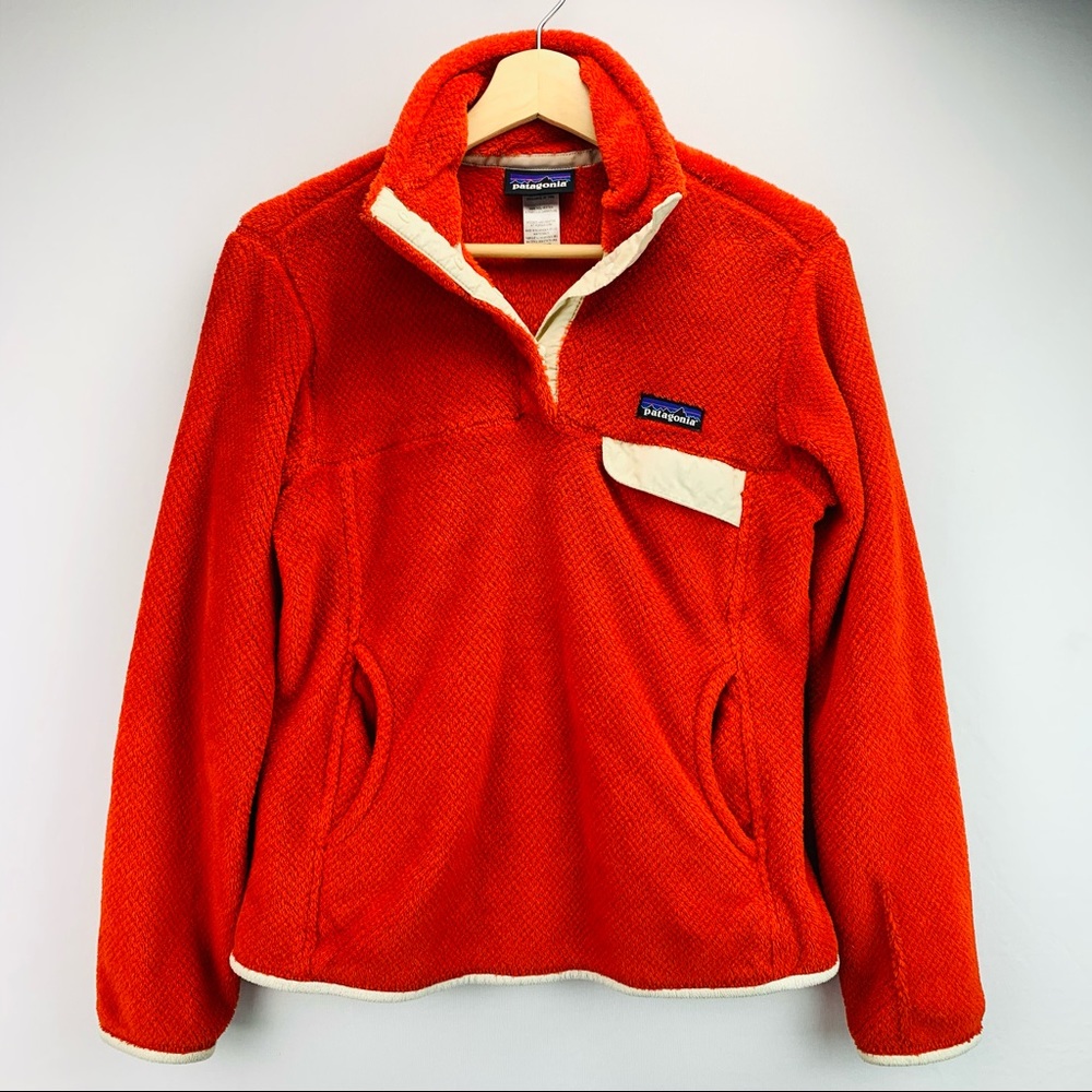 Patagonia *Repaired* Re-Tool Snap-T Long Pile Fleece Pullover Kangaroo Pocket